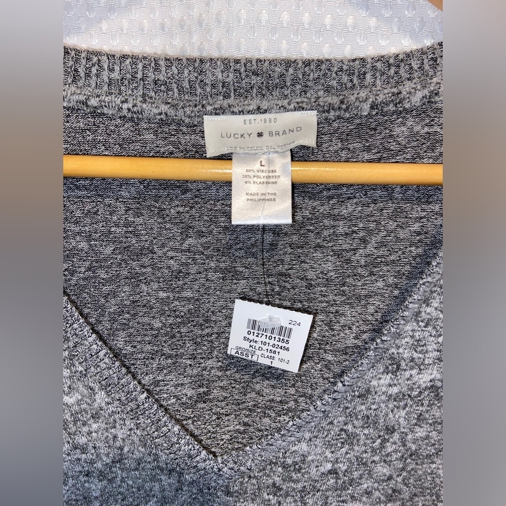 Women’s Lucky Brand Ladies' V-Neck Tunic‎ Long Sleeves Pullover size Large - Picture 6 of 15